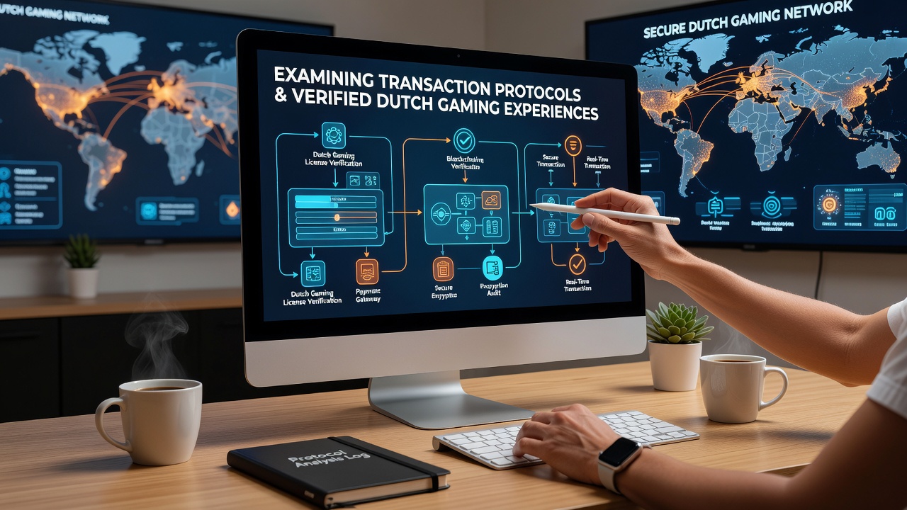 Illustratie van beveiligde transactieprotocollen die Nederlandse gaming platforms ondersteunen