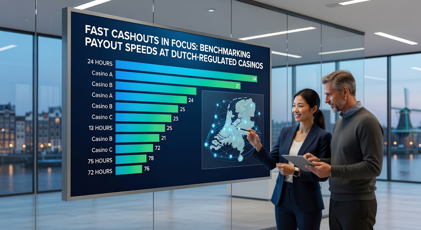 Tabel met vergelijking van uitbetalingstijden bij top Nederlandse casinos, inclusief methoden zoals iDEAL en e-wallets