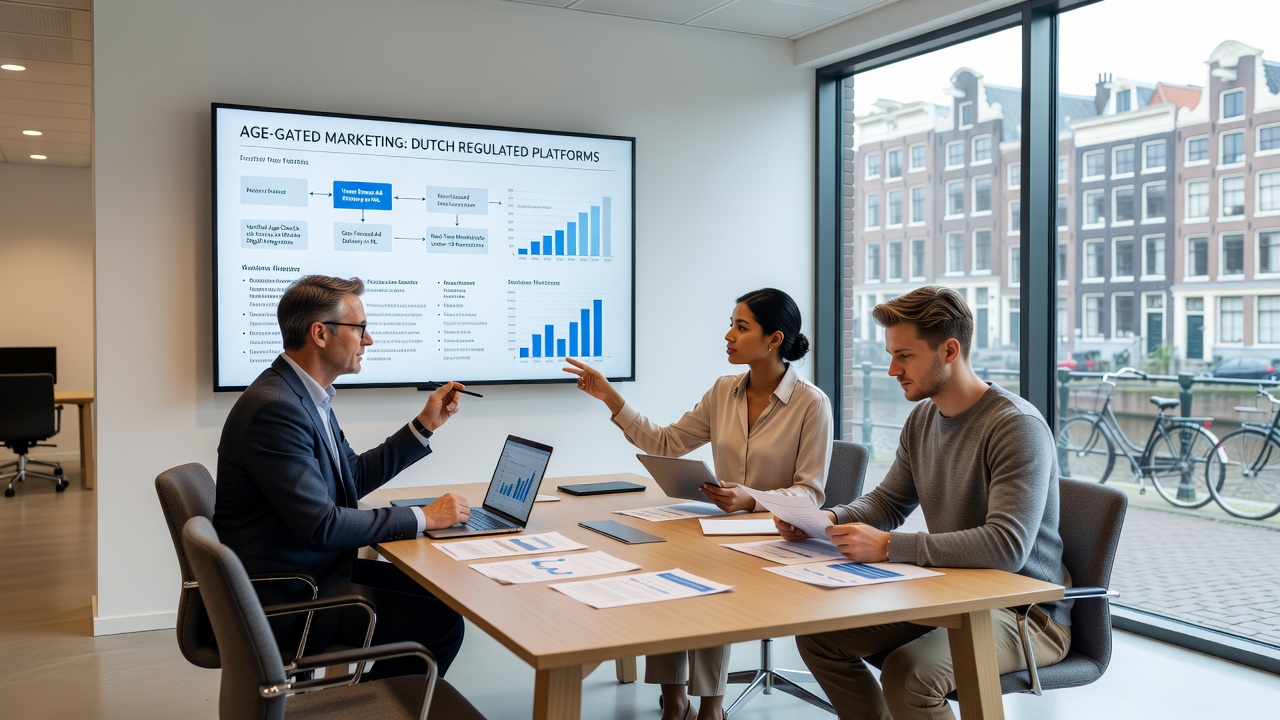 Schermafbeelding van een compliance-dashboard met leeftijdsgerichte advertentie-instellingen